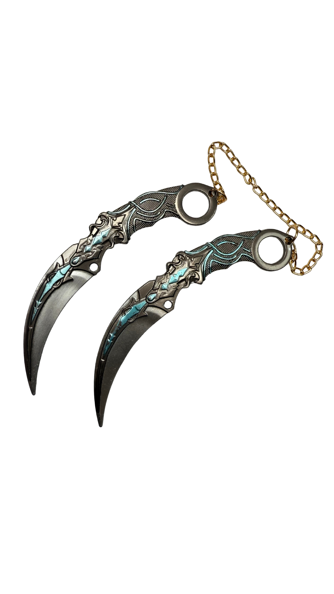 Dual Shadow Karambit Black & Blue Cybernetic Weapon | Hellzone