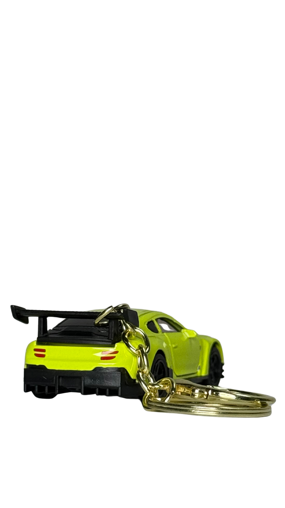GT Race Car Neon Yellow Finish with Functional Opening Doors & Spoiler Keychain | Hellzone