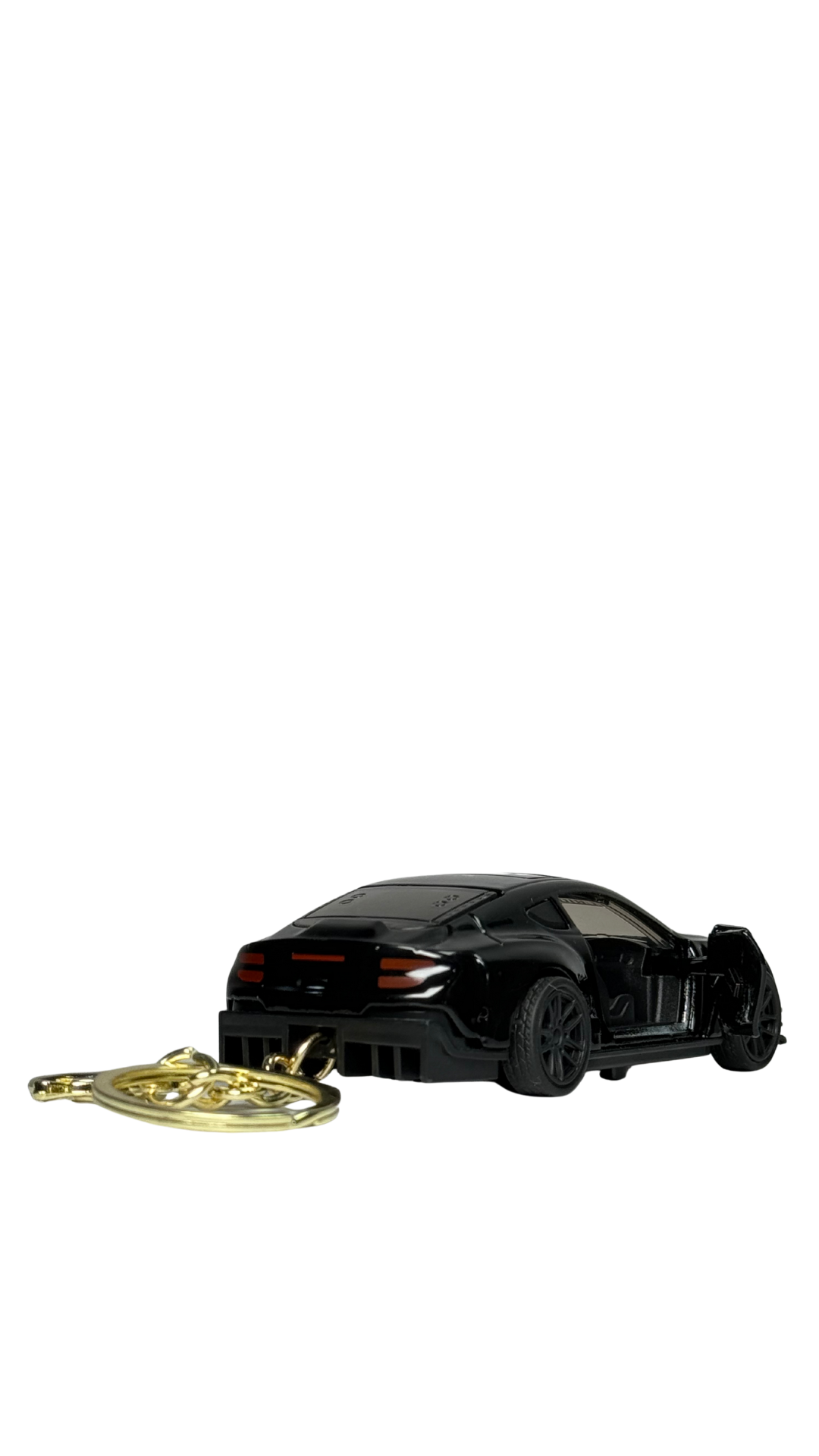 DM Sports Car Black Finish with Opening Doors & Gold Ring Keychain | Hellzone