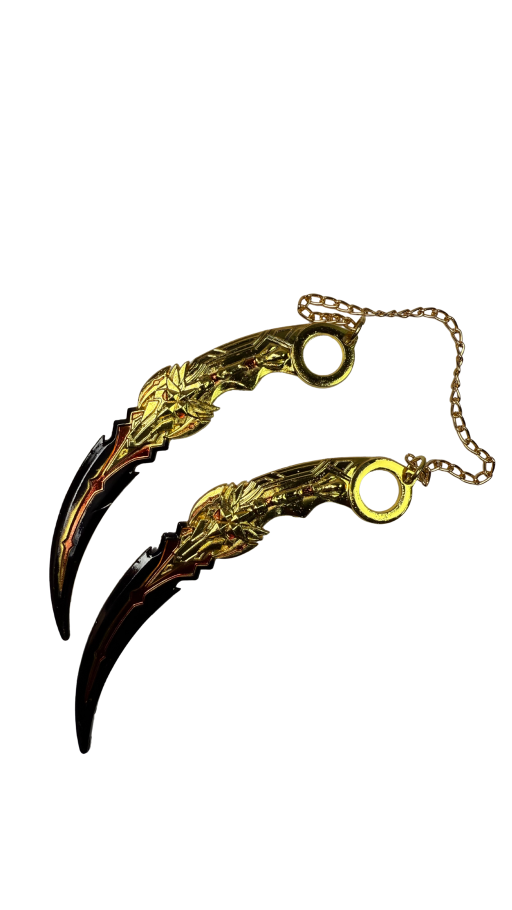 Pure Gold Shadow Karambit Dual Dragon Talon Weapon | Hellzone