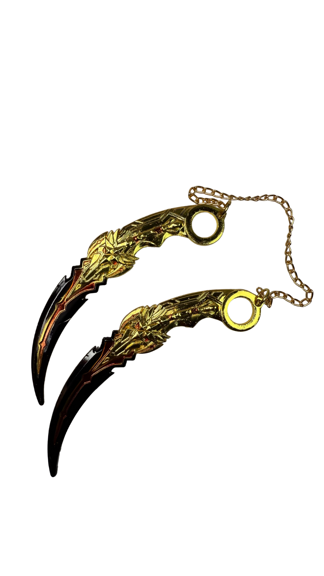 Pure Gold Shadow Karambit Dual Dragon Talon Weapon | Hellzone
