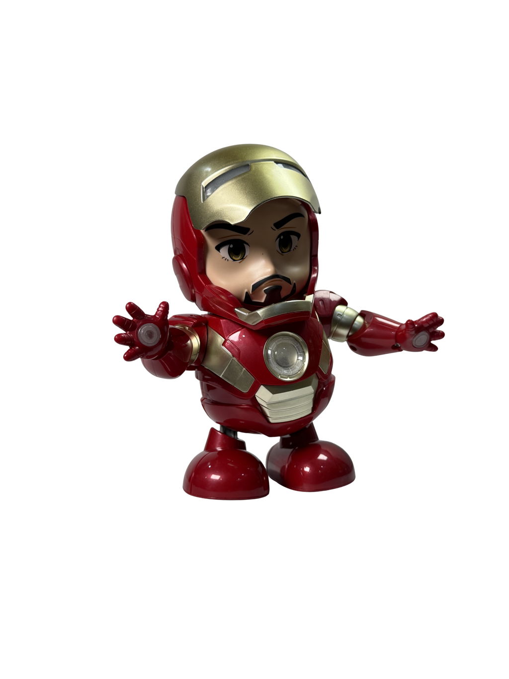 Dance Hero Iron Man | Interactive Chibi Dancing Iron Man Toy Figure with Glowing Repulsors & Arc Reactor