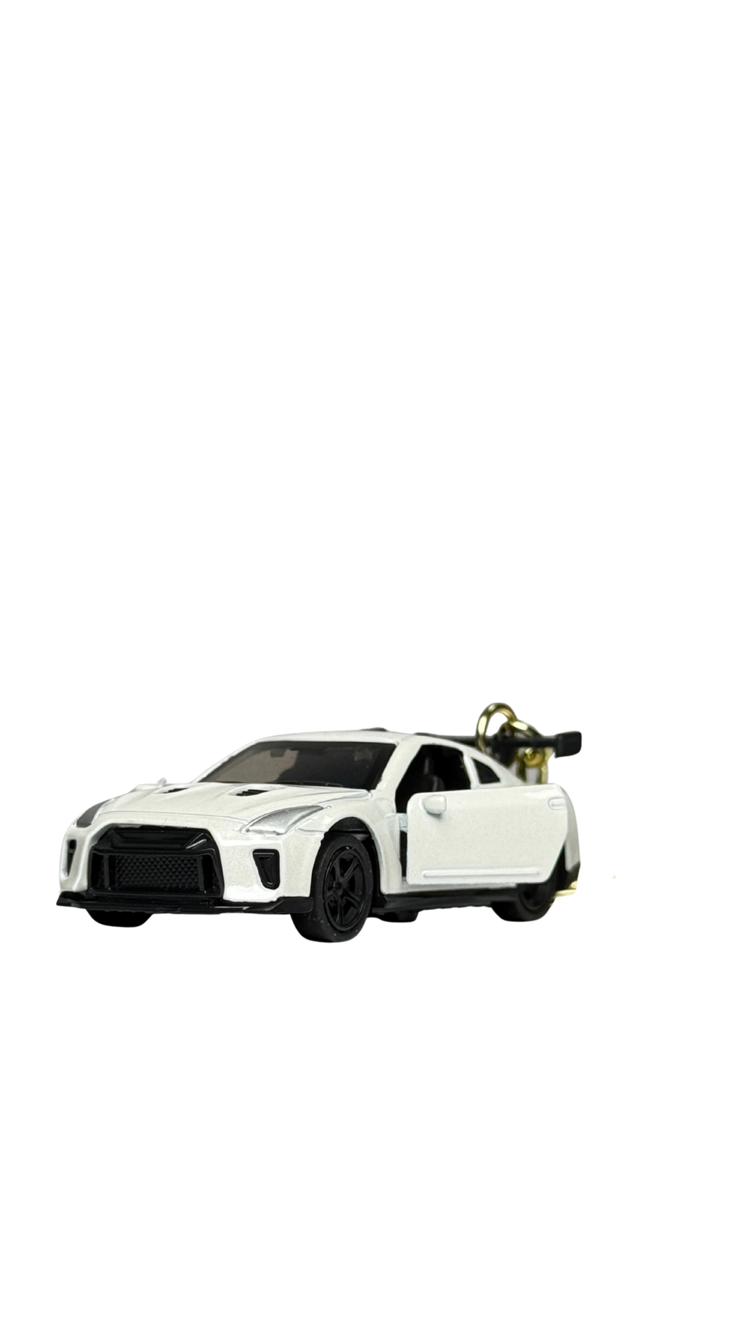 JDM GT Race Car White Finish with Functional Opening Doors & Spoiler Keychain | Hellzone
