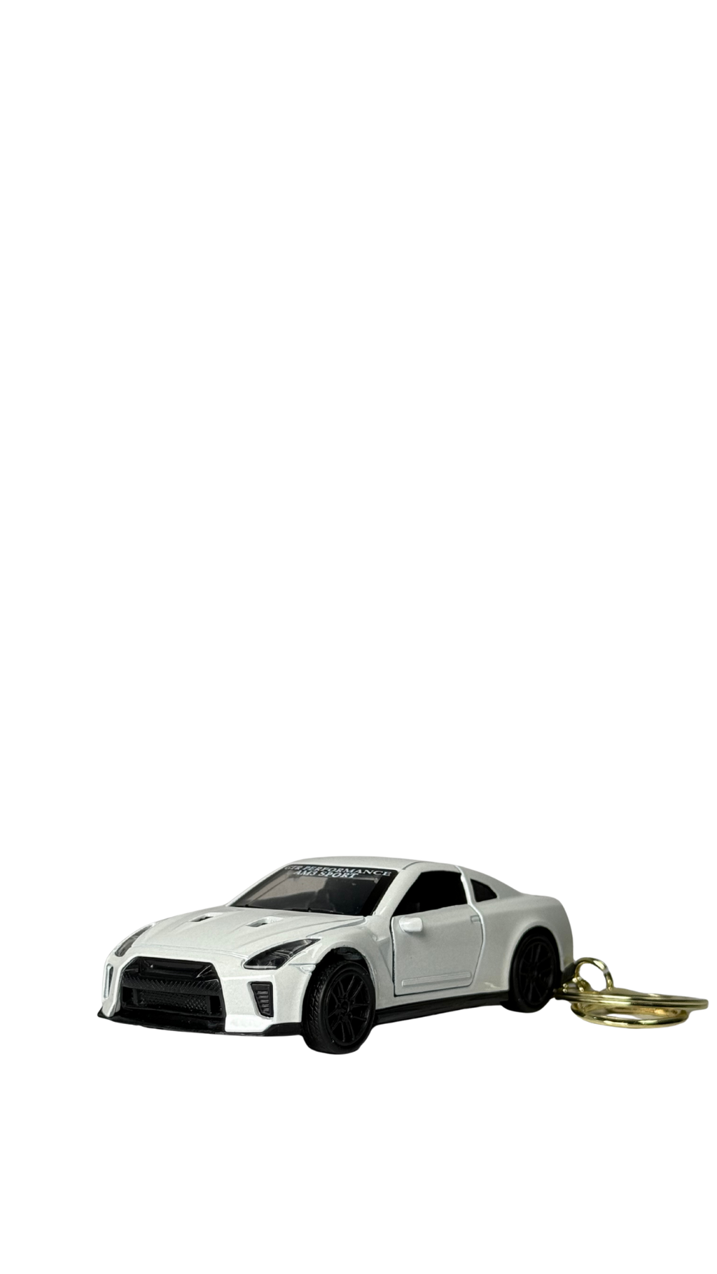 GT-R Style Race Car White Finish Performance Sport Mode Keychain | Hellzone