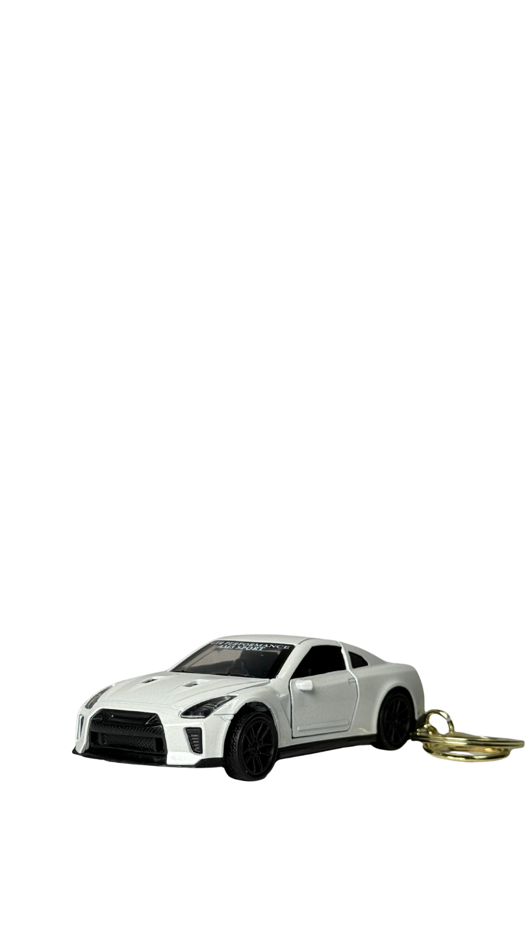GT-R Style Race Car White Finish Performance Sport Mode Keychain | Hellzone
