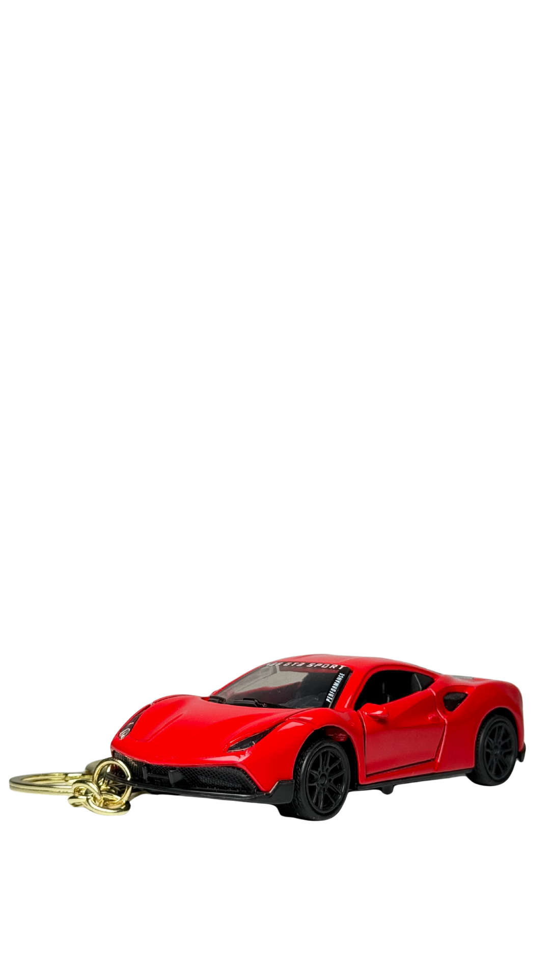 Italian Sports Car Glossy Red Finish GT Racing Replica Keychain | Hellzone