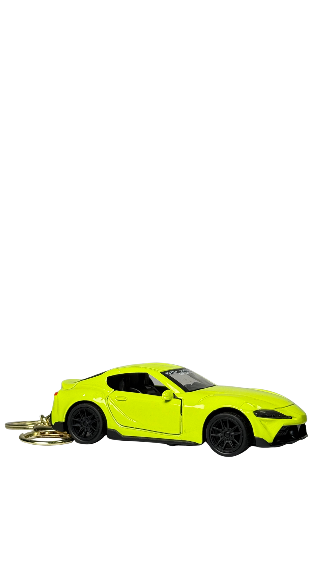 Sports Car Neon Yellow GT Model Super Performance Edition Keychain | Hellzone