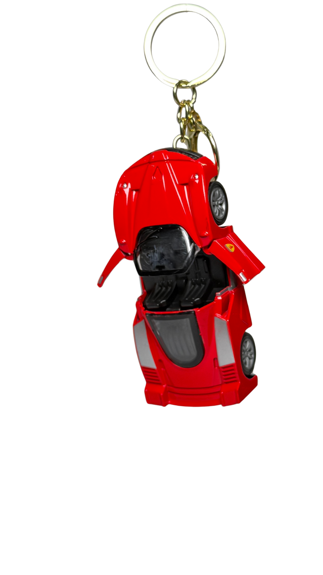 Classic Red Sports Car Convertible Style with Functional Opening Doors Keychain | Hellzone