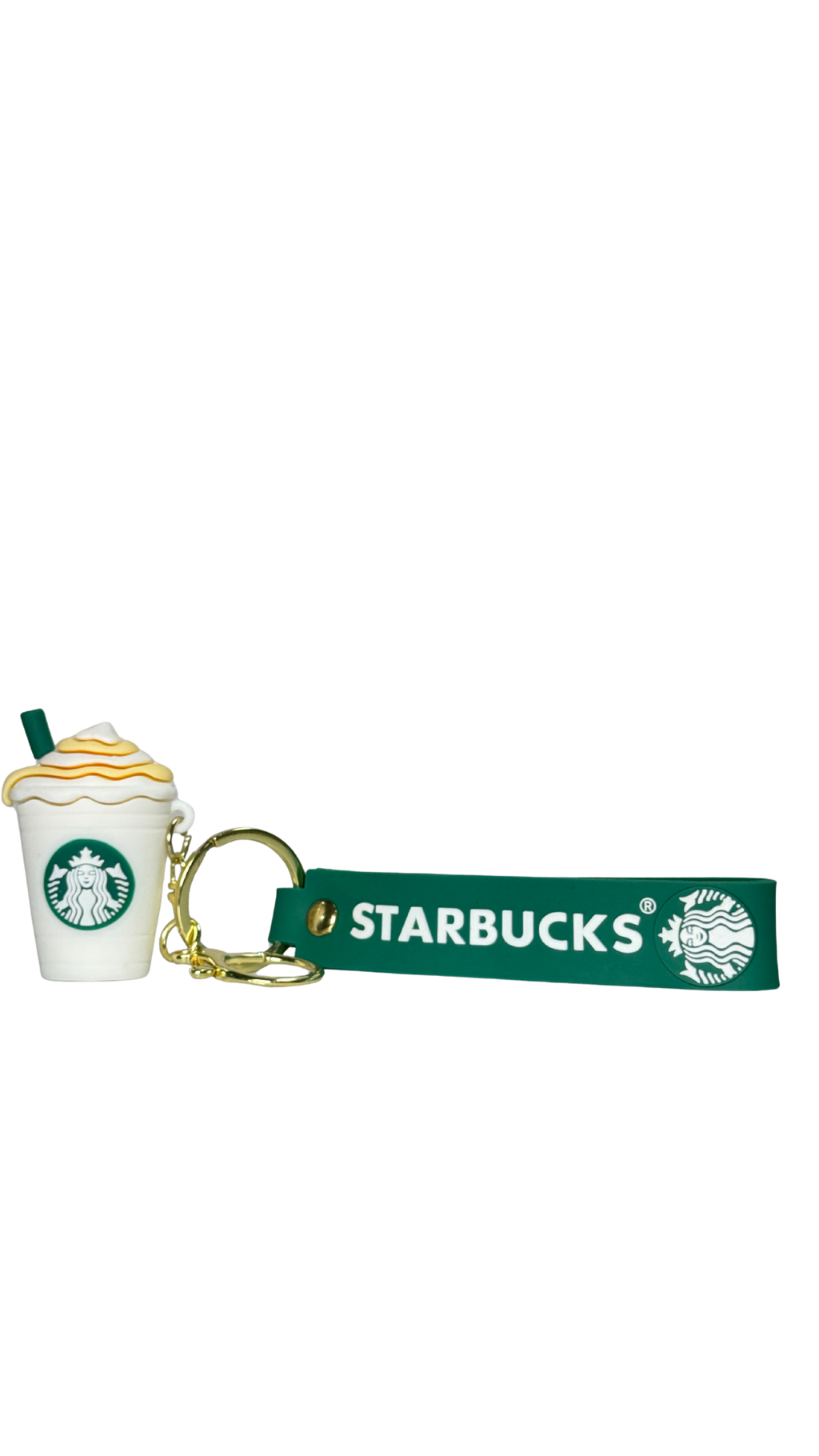 Starbucks White with Green Branded Strap Keychain | Hellzone