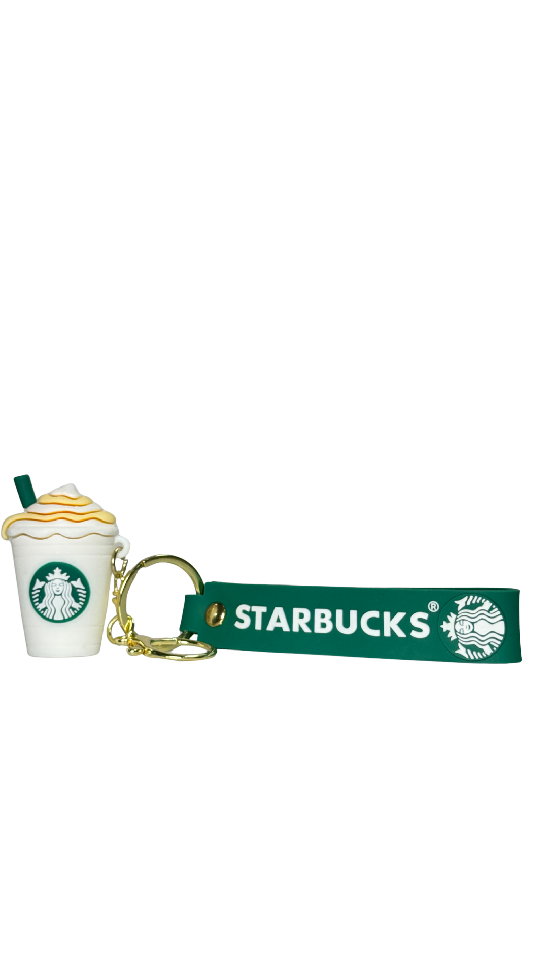 Starbucks White with Green Branded Strap Keychain | Hellzone