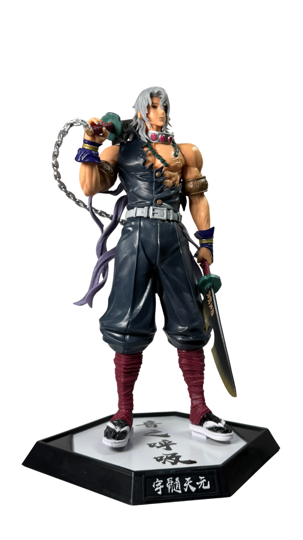 Tengen Uzui Dual Chained Nichirin Blades Action Figure (30Cm)