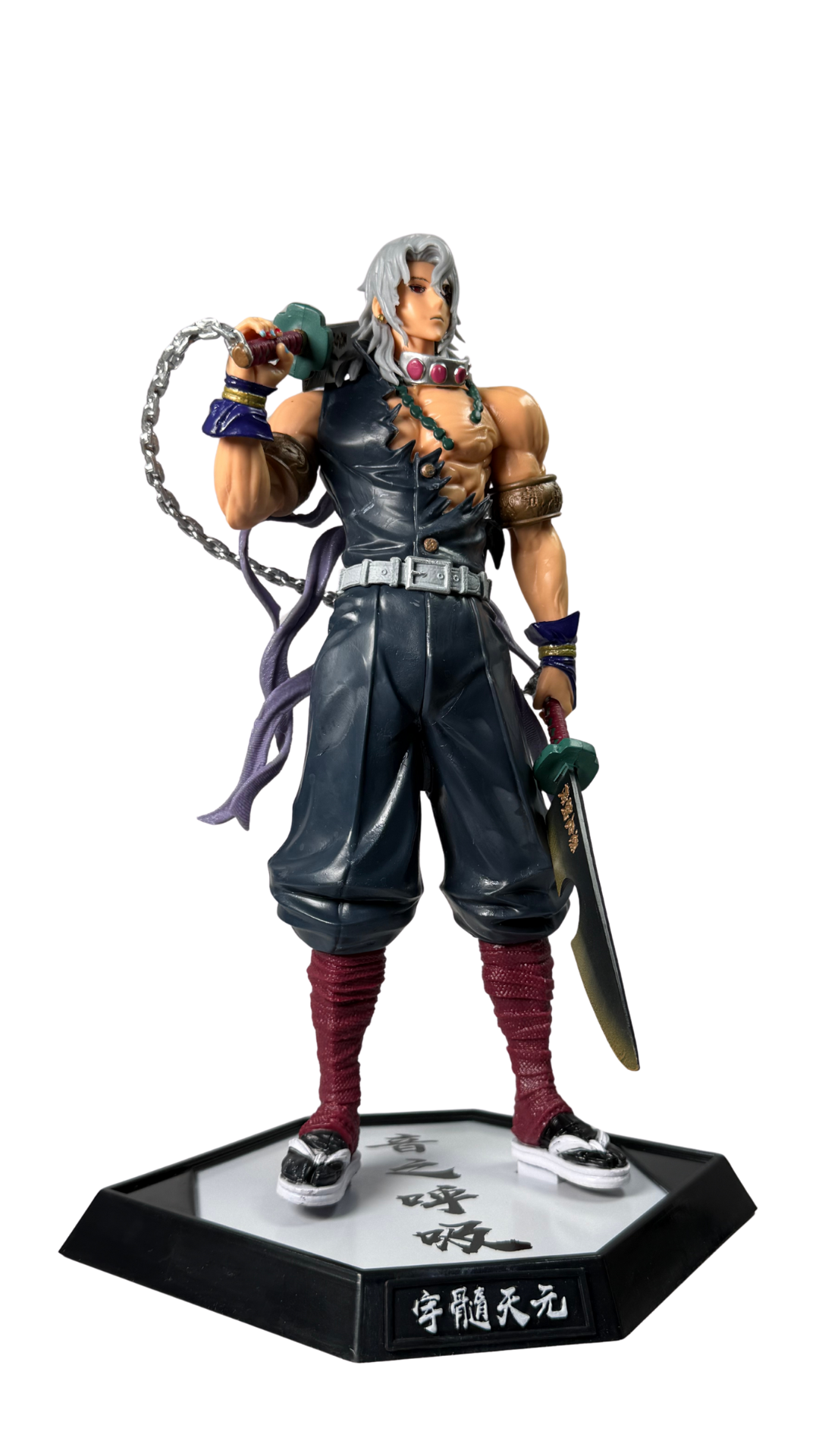 Tengen Uzui Dual Chained Nichirin Blades Action Figure (30Cm)