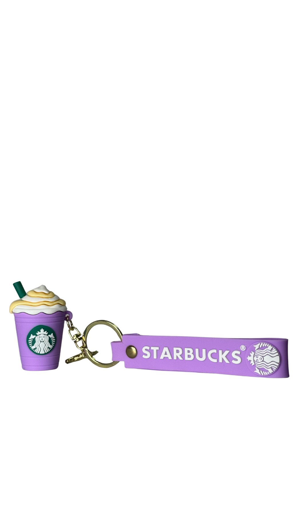 Starbucks Lavender Purple Coffee Cup with Branded Strap Keychain | Hellzone