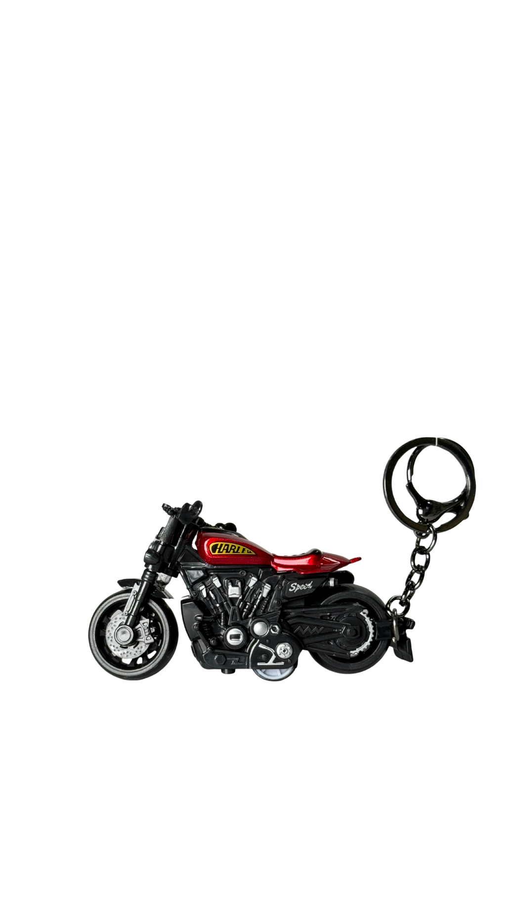 Premium Red Cruiser Motorcycle Keychain | 3D Metal Biker Keychain | Hellzone