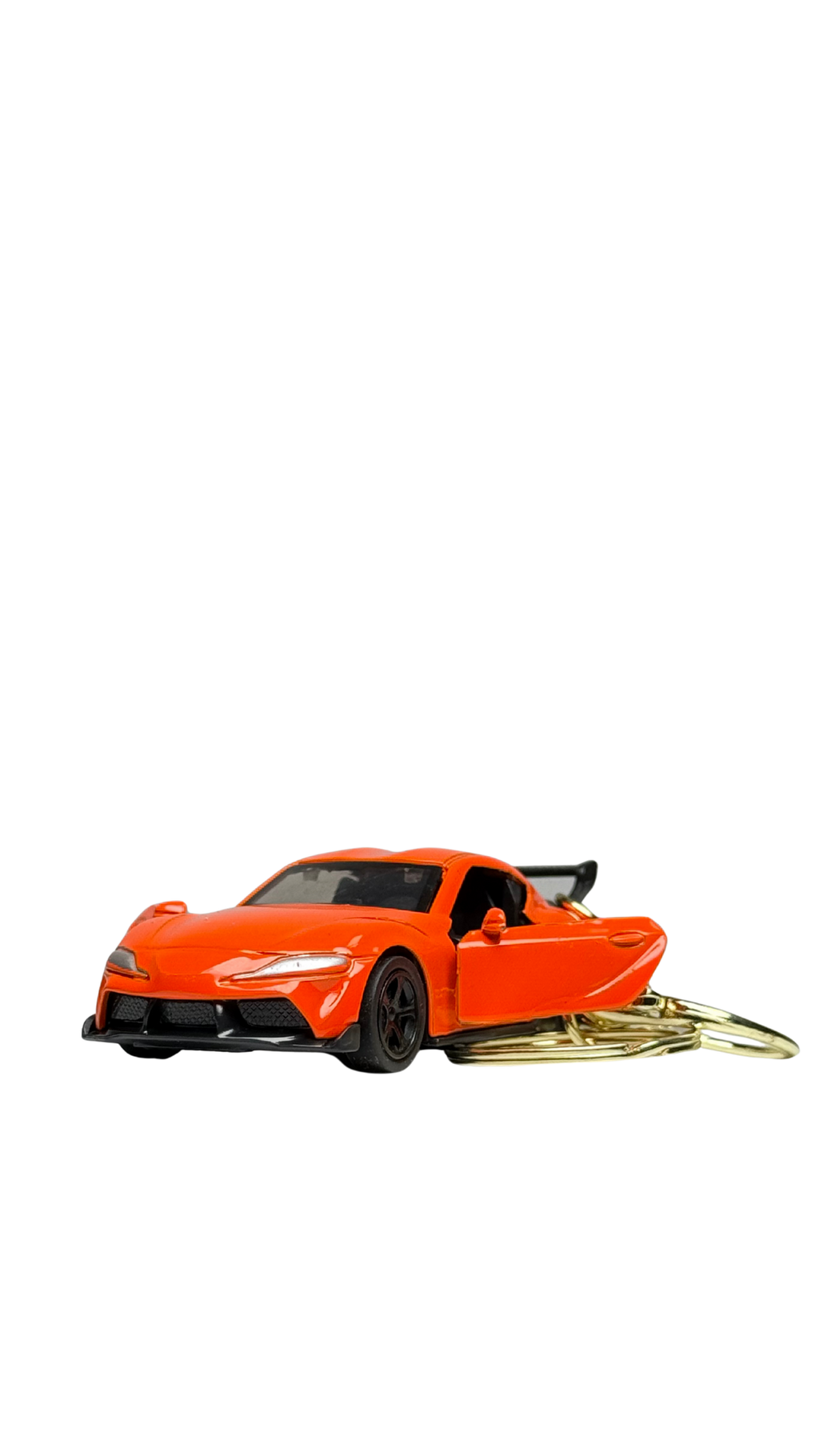 GT Race Car Orange Finish with Functional Opening Doors & Carbon Spoiler Keychain | Hellzone