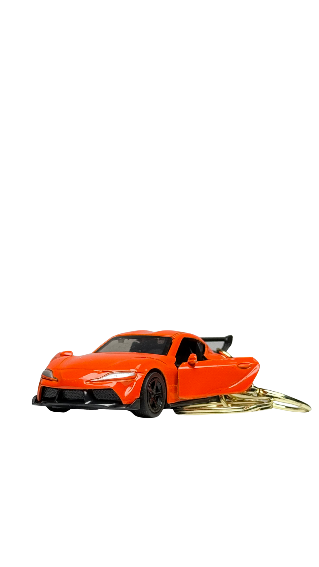 GT Race Car Orange Finish with Functional Opening Doors & Carbon Spoiler Keychain | Hellzone