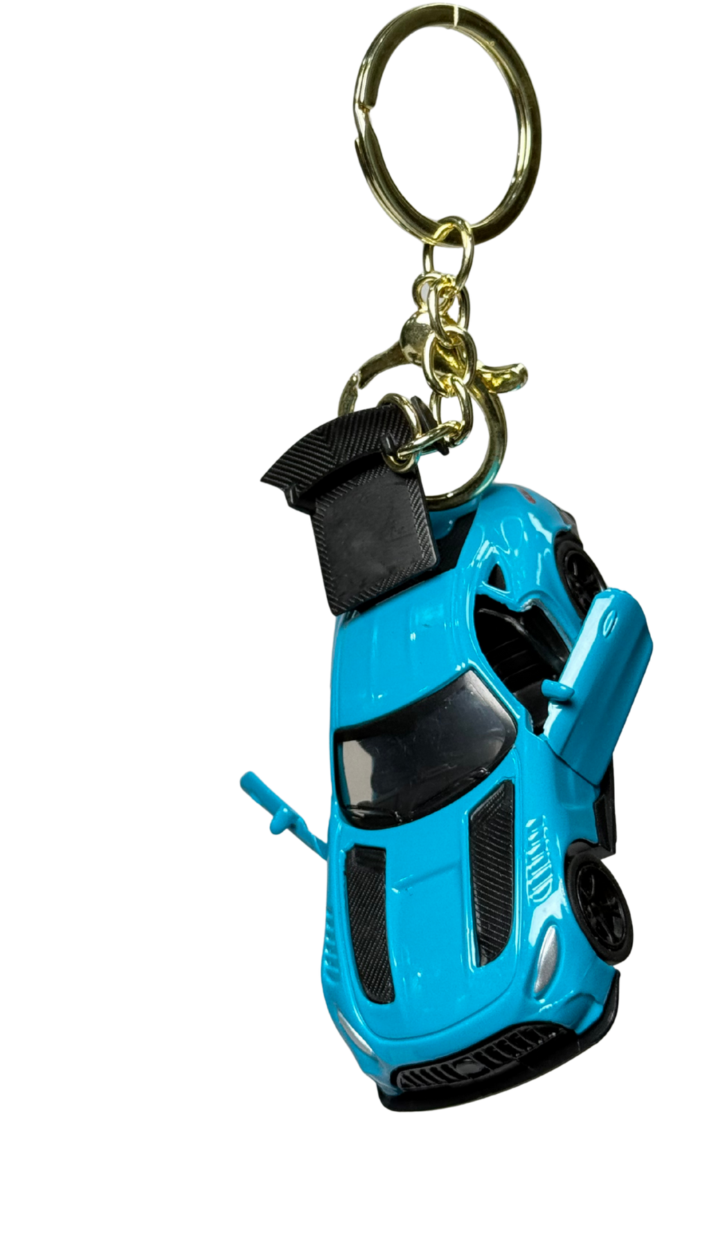 GT Race Car Blue Finish with Opening Doors & Large Spoiler Keychain | Hellzone