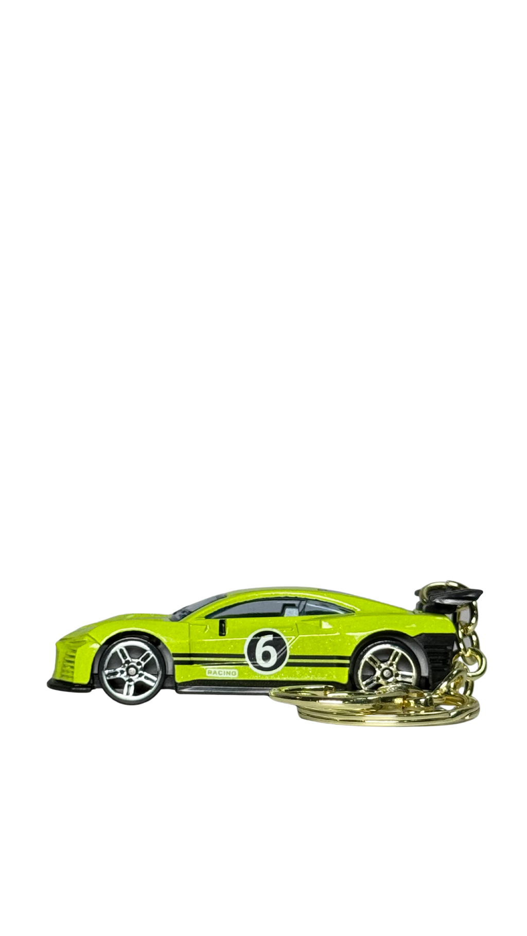 Race Car Neon Yellow GT Model Keychain | Hellzone