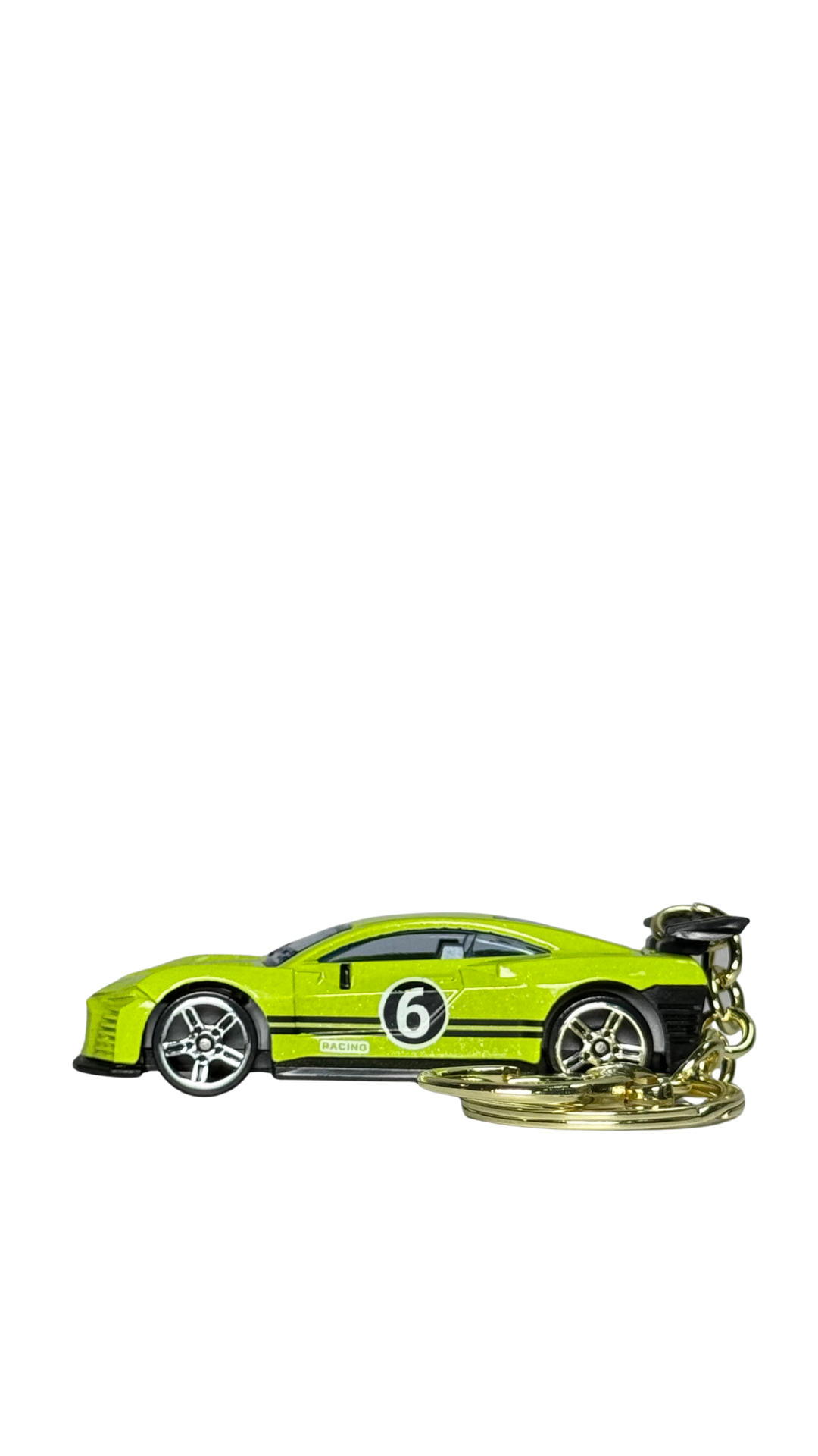 Race Car Neon Yellow GT Model Keychain | Hellzone