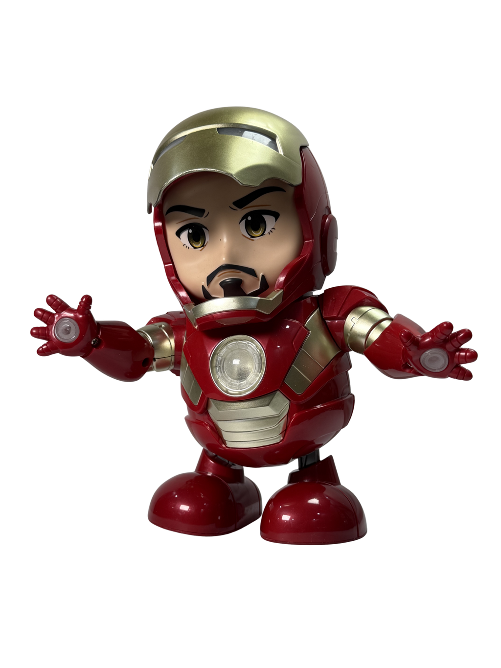 Dance Hero Iron Man | Interactive Chibi Dancing Iron Man Toy Figure with Glowing Repulsors & Arc Reactor