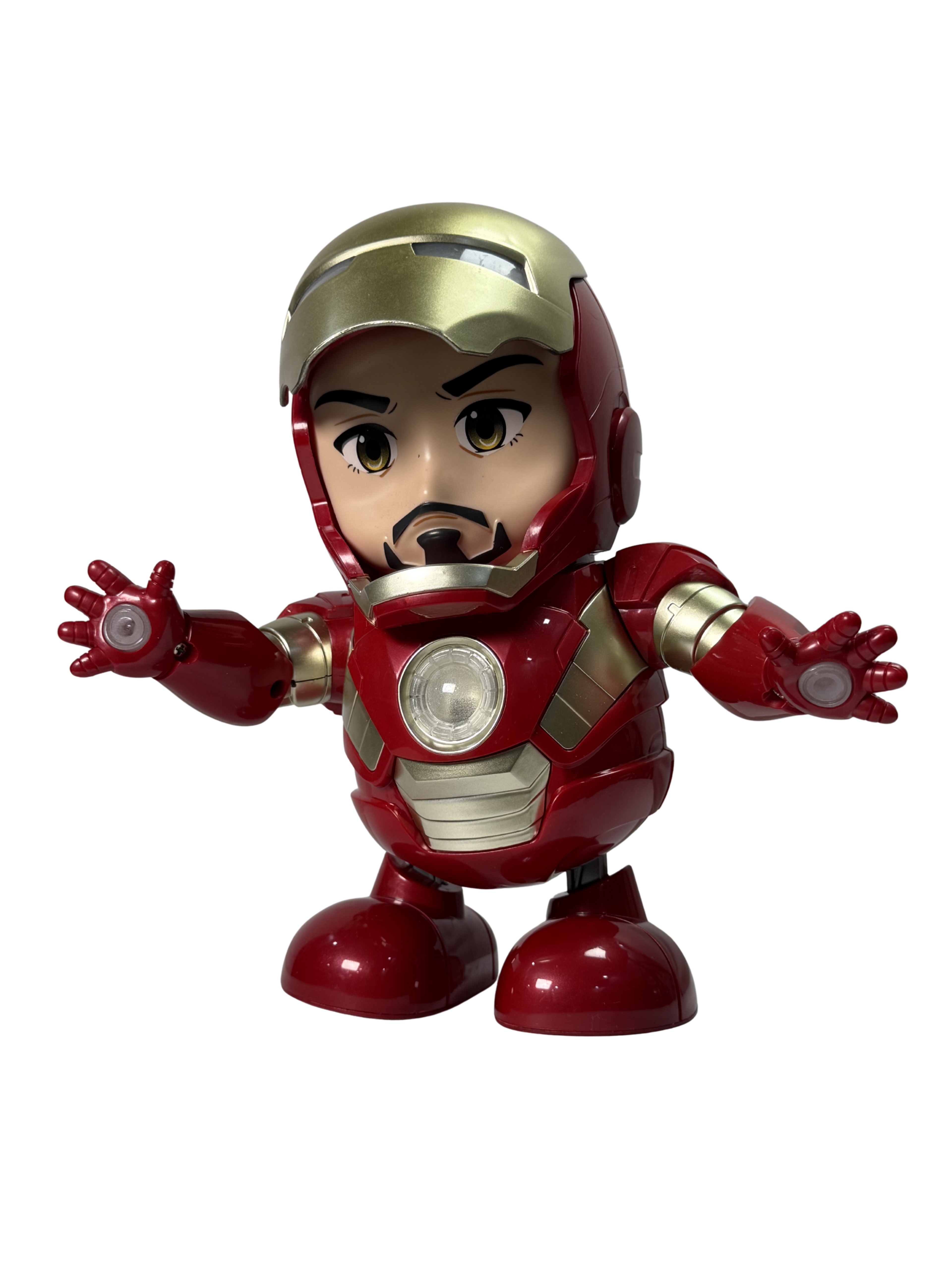 Dance Hero Iron Man | Interactive Chibi Dancing Iron Man Toy Figure with Glowing Repulsors & Arc Reactor