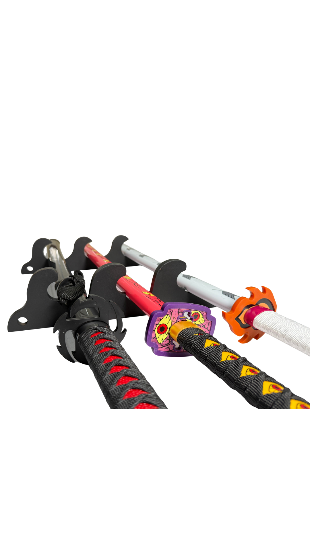 3-Tier Sword Wall Mount Display Rack Heavy Duty Katana & Lightsaber Holder | Hellzone