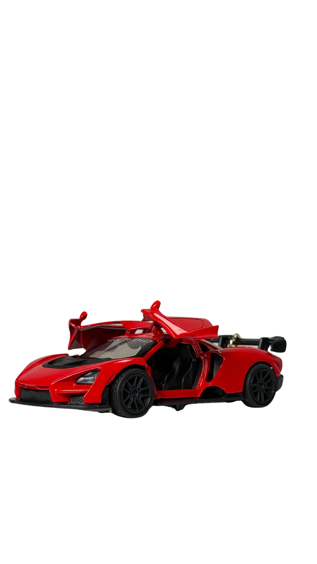 Red Hypercar Sports Car Glossy Finish & Gold Ring Keychain | Hellzone