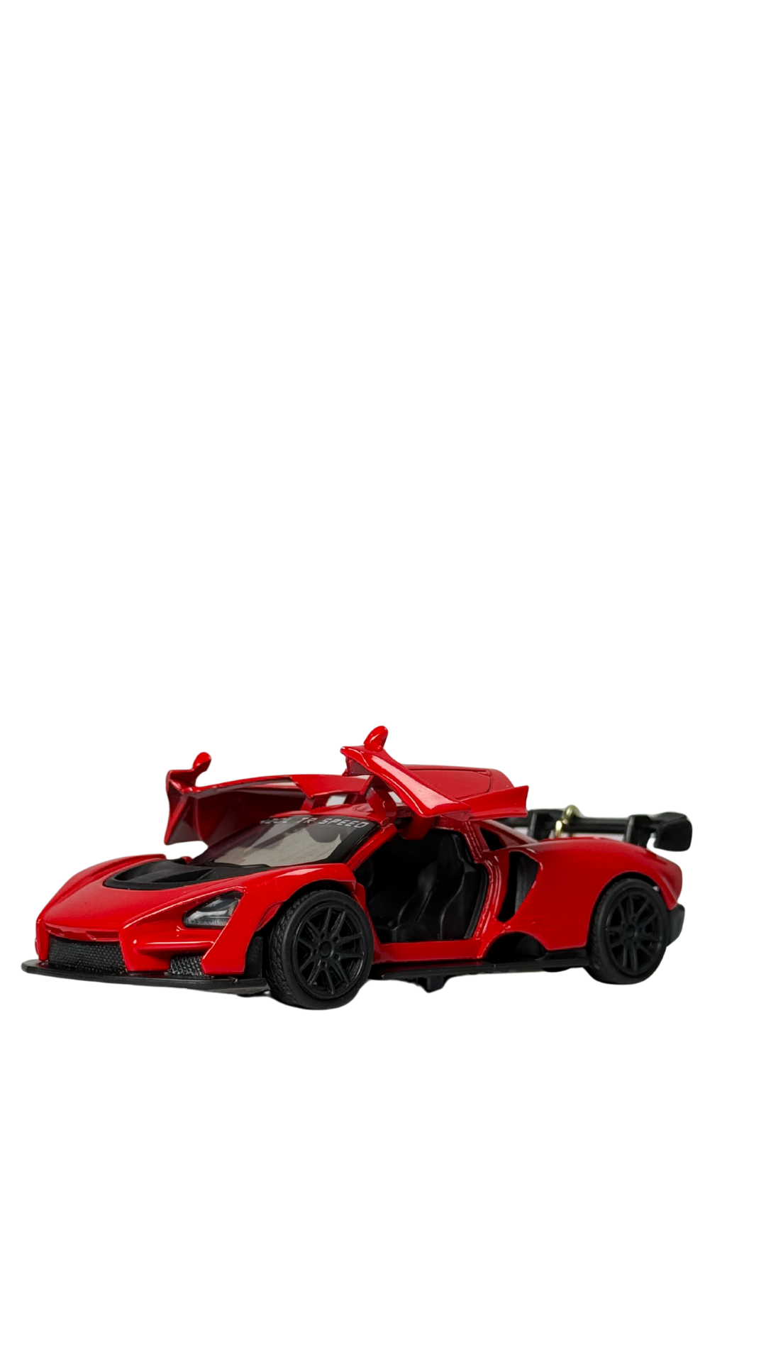 Red Hypercar Sports Car Glossy Finish & Gold Ring Keychain | Hellzone