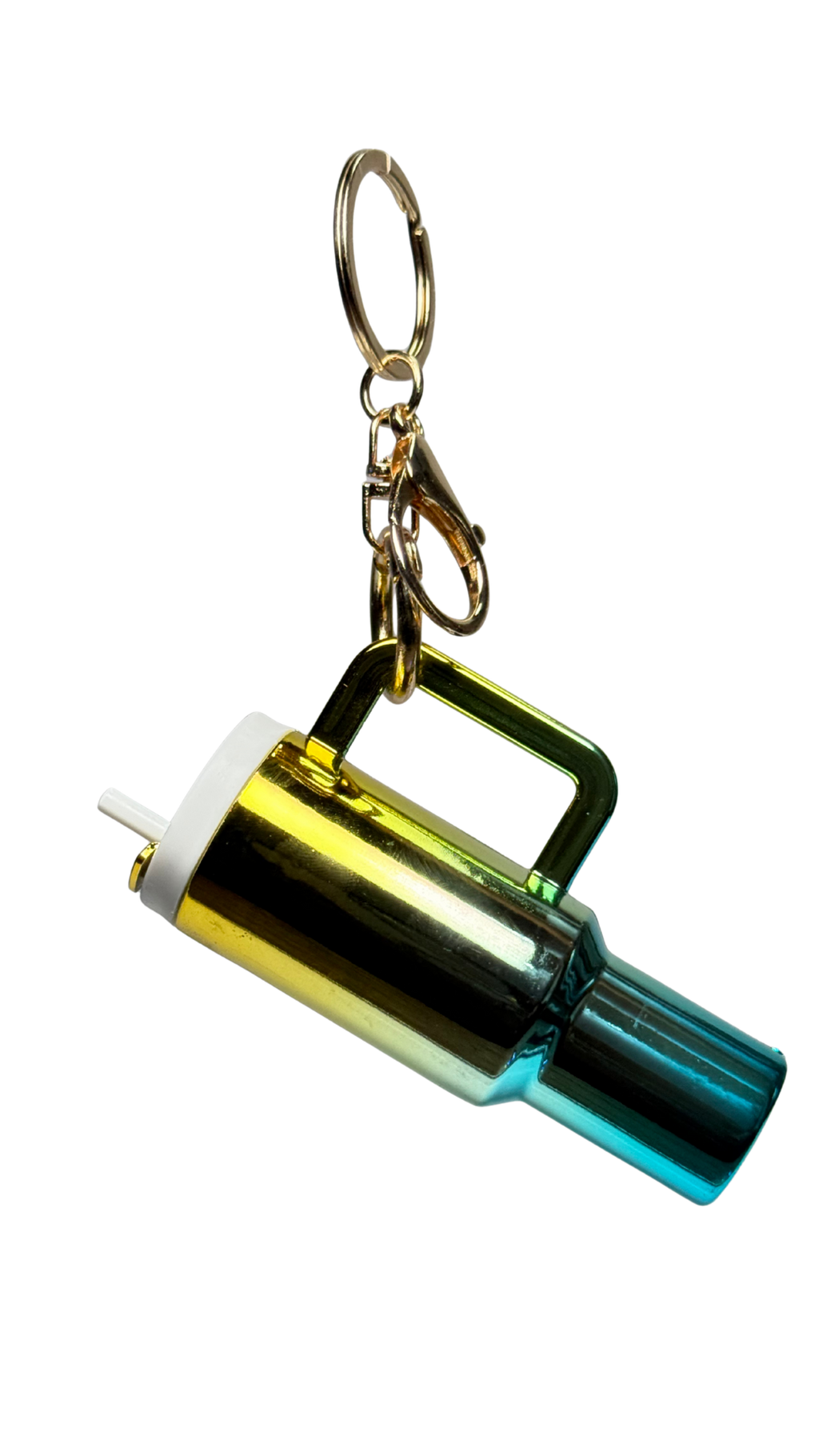 Mini Tumbler Gold & Sky Blue Keychain | Hellzone