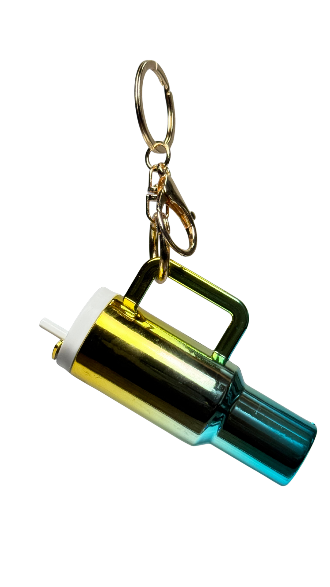 Mini Tumbler Gold & Sky Blue Keychain | Hellzone