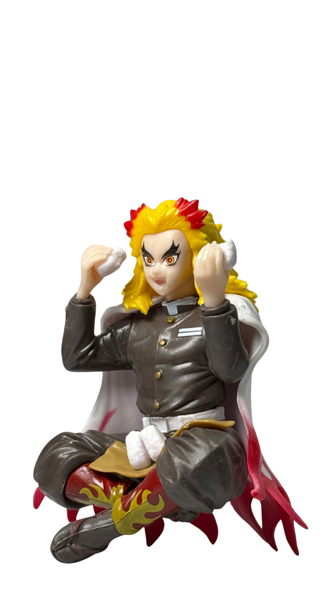 Kyojuro Rengoku Sitting/Perching (Mugen Train Eating Pose) Action Figure (15Cm) Hellzone