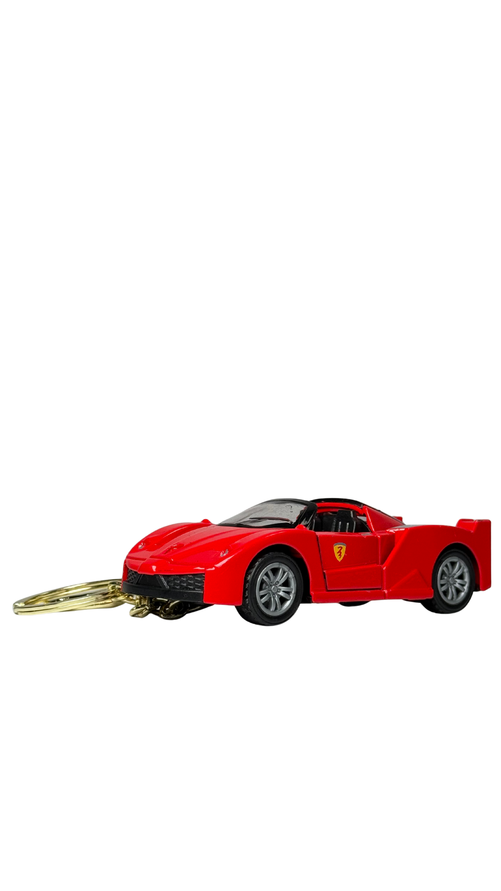 Classic Red Sports Car Convertible Style with Functional Opening Doors Keychain | Hellzone