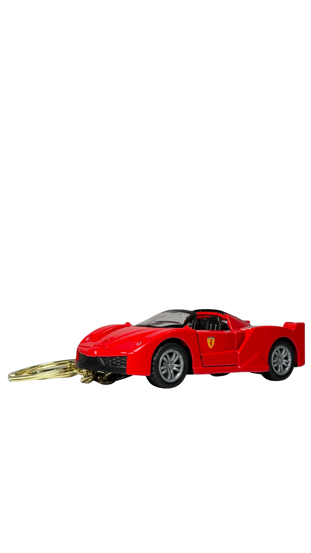 Classic Red Sports Car Convertible Style with Functional Opening Doors Keychain | Hellzone