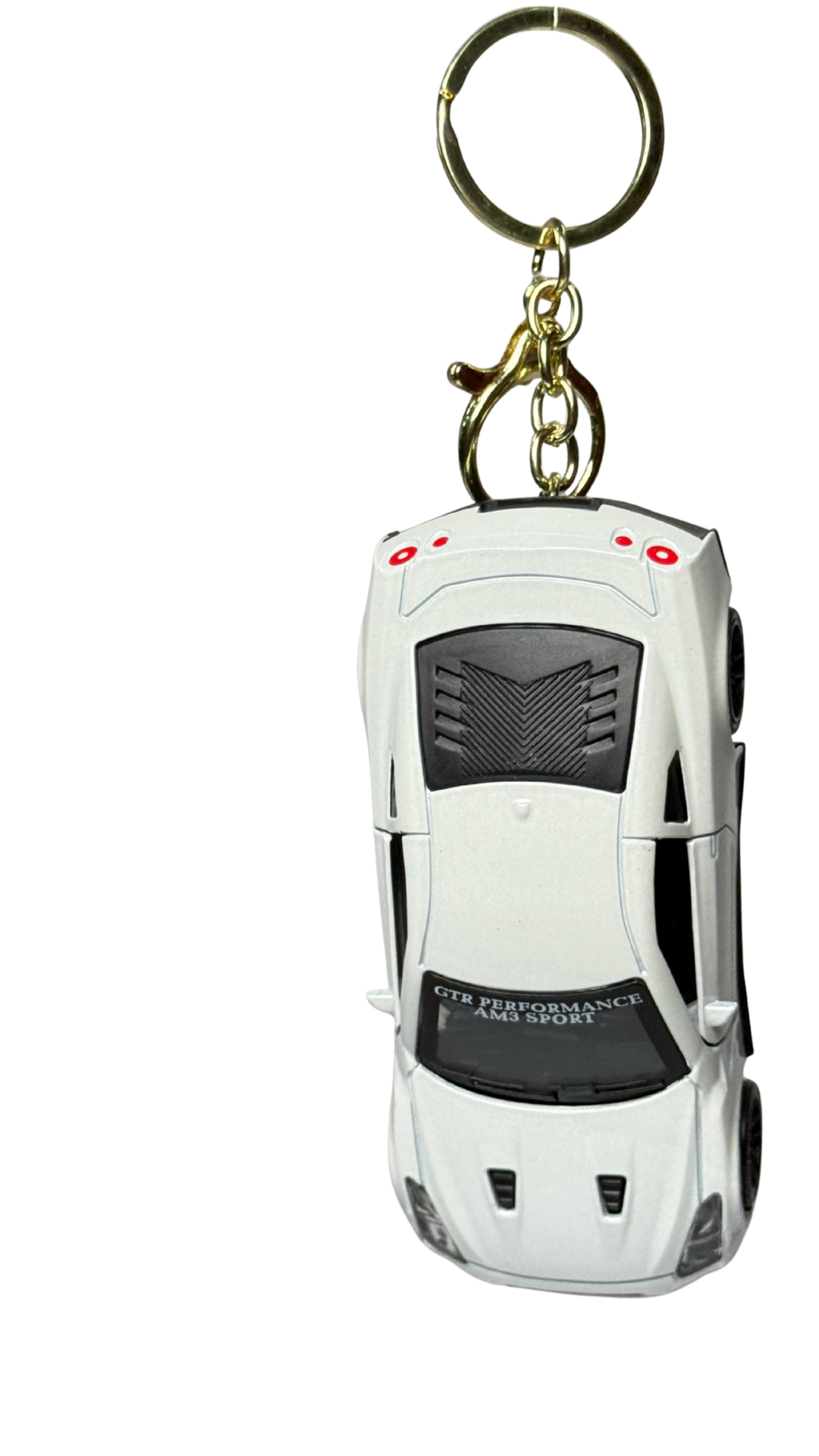 GT-R Style Race Car White Finish Performance Sport Mode Keychain | Hellzone