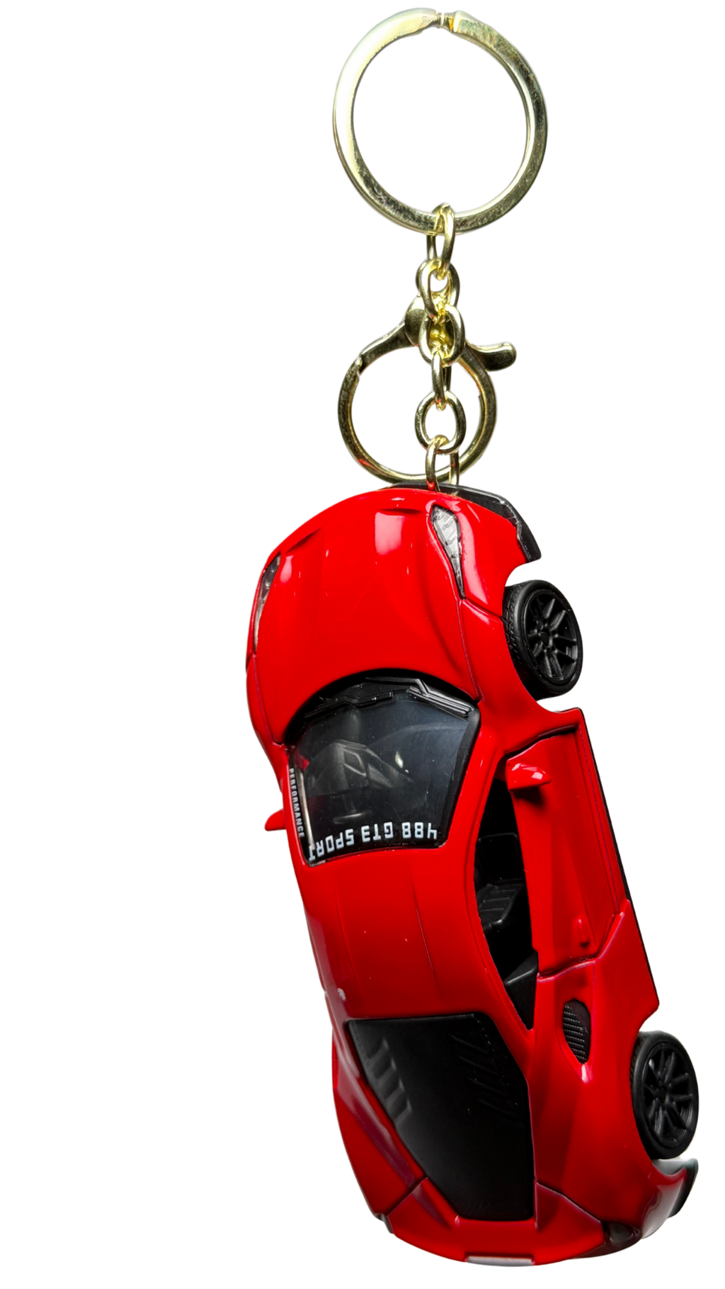 Italian Sports Car Glossy Red Finish GT Racing Replica Keychain | Hellzone
