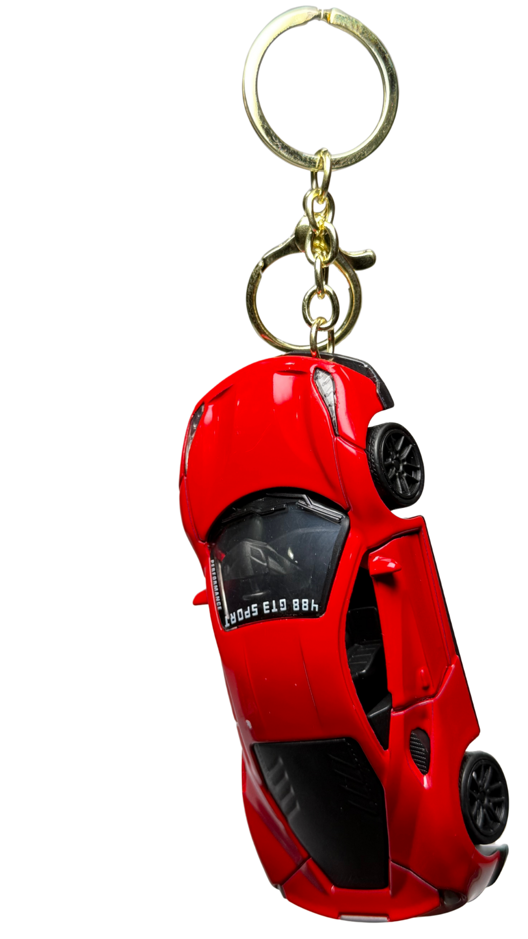 Italian Sports Car Glossy Red Finish GT Racing Replica Keychain | Hellzone
