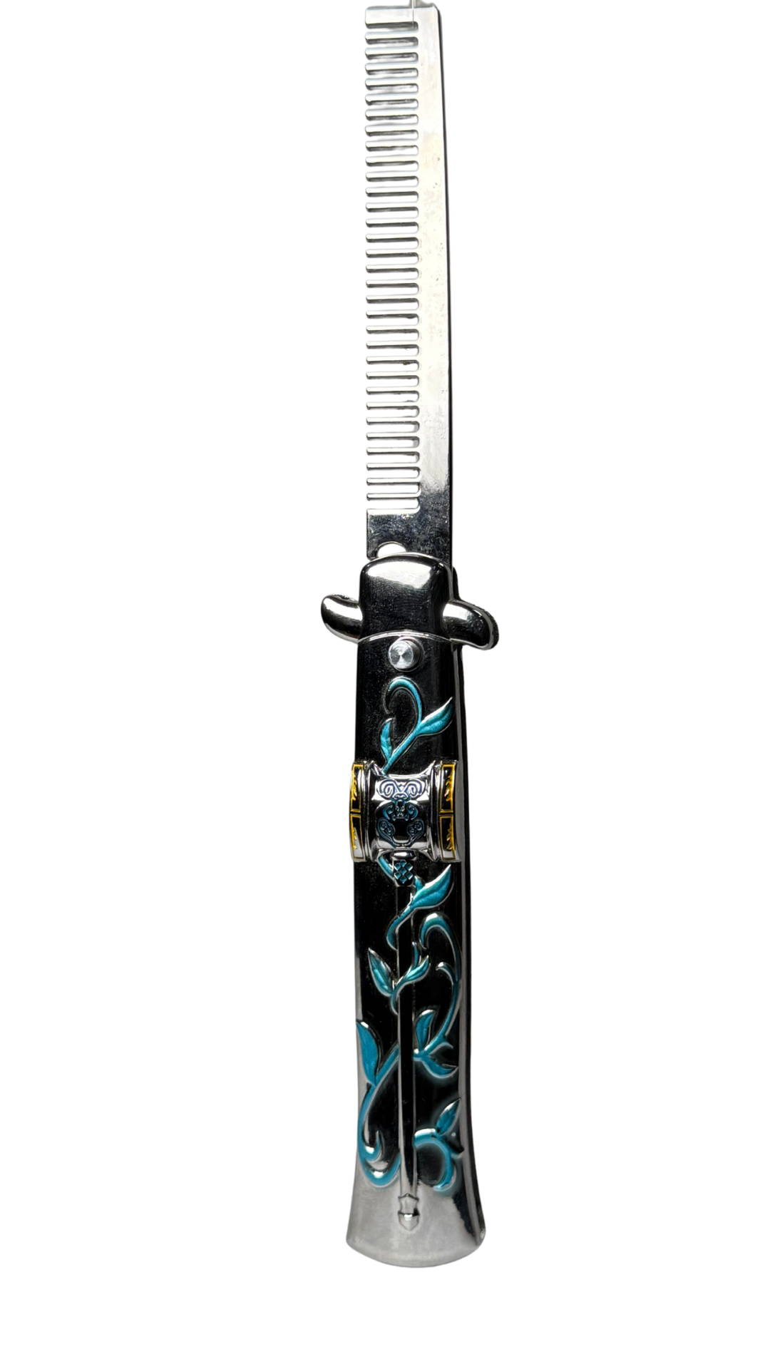 Switchblade Comb - Skull & Vine Gothic Style Pocket Hair Brush | Hellzone