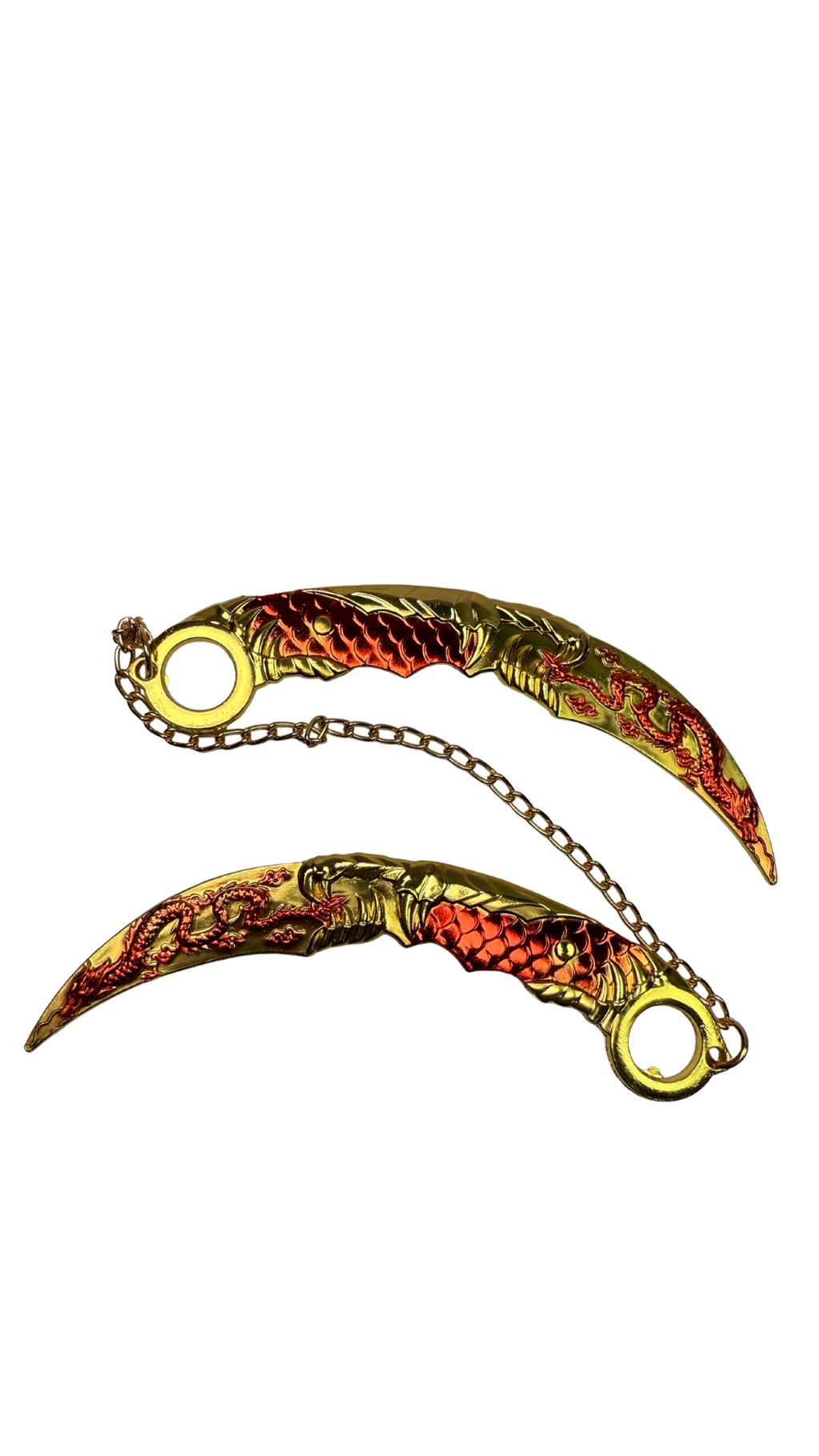 Dual Royal Dragon Karambit Gold & Red Weapon | Hellzone