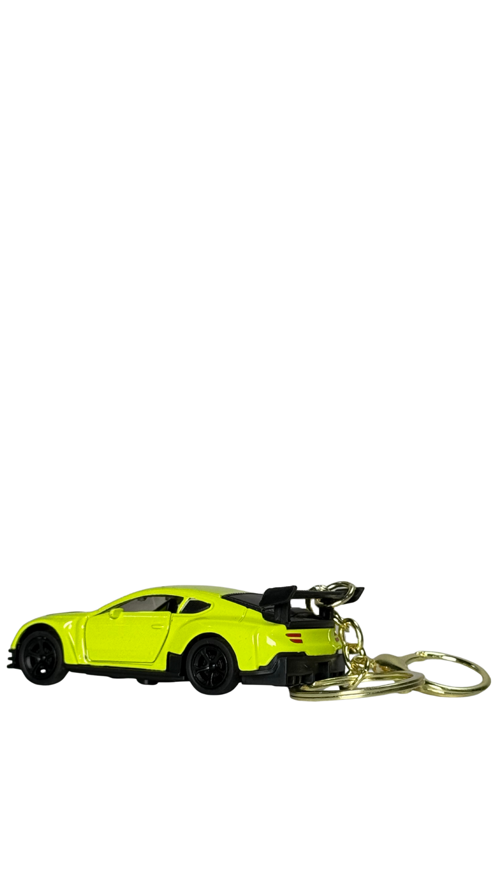 GT Race Car Neon Yellow Finish with Functional Opening Doors & Spoiler Keychain | Hellzone