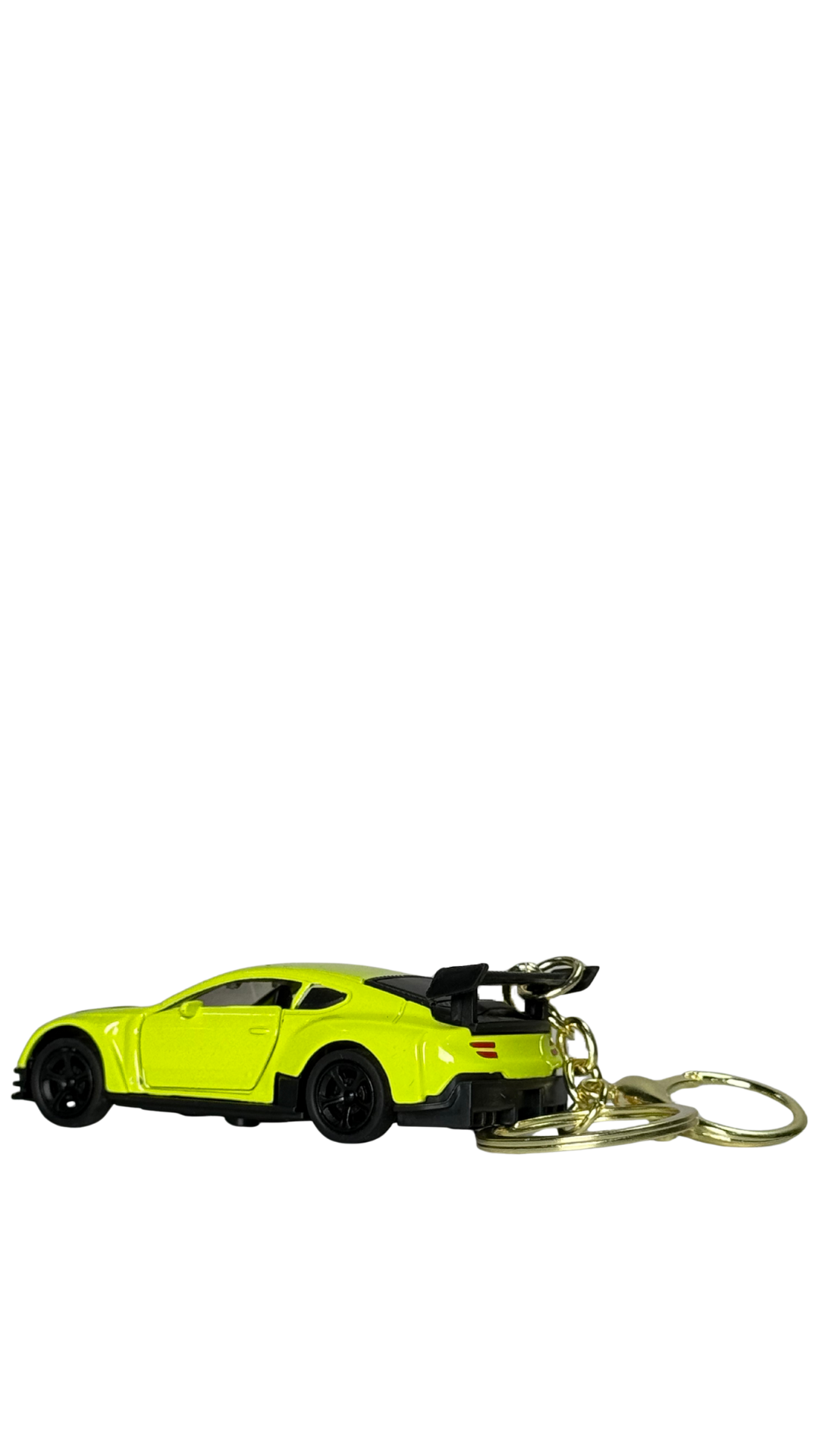 GT Race Car Neon Yellow Finish with Functional Opening Doors & Spoiler Keychain | Hellzone