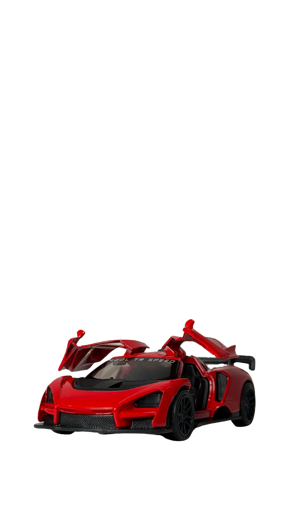 Red Hypercar Sports Car Glossy Finish & Gold Ring Keychain | Hellzone