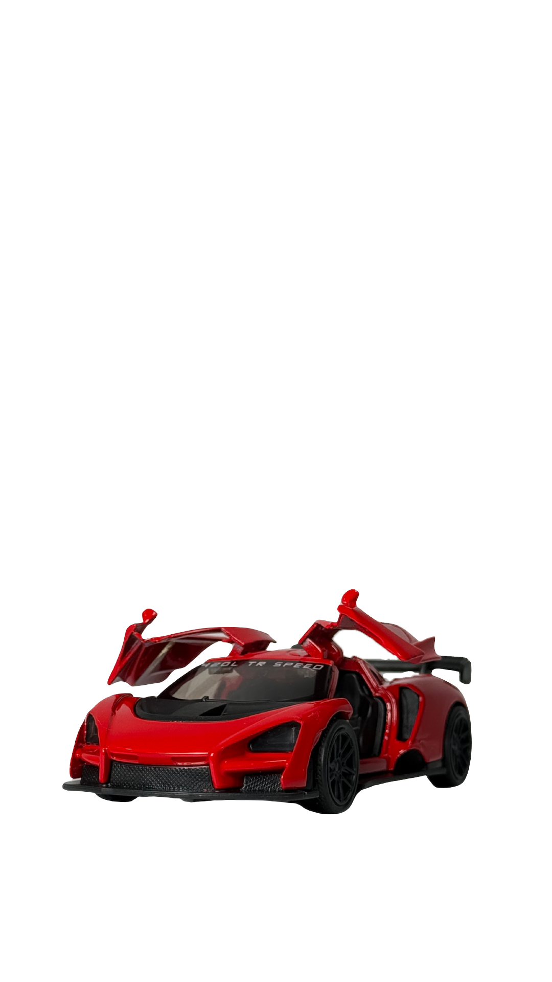 Red Hypercar Sports Car Glossy Finish & Gold Ring Keychain | Hellzone