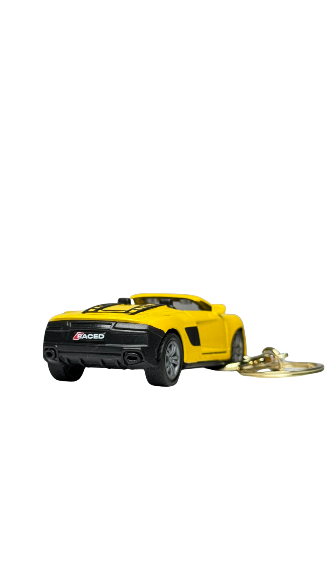 Hypercar Sports Car Glossy Yellow Finish Lamborghini Style Keychain | Hellzone