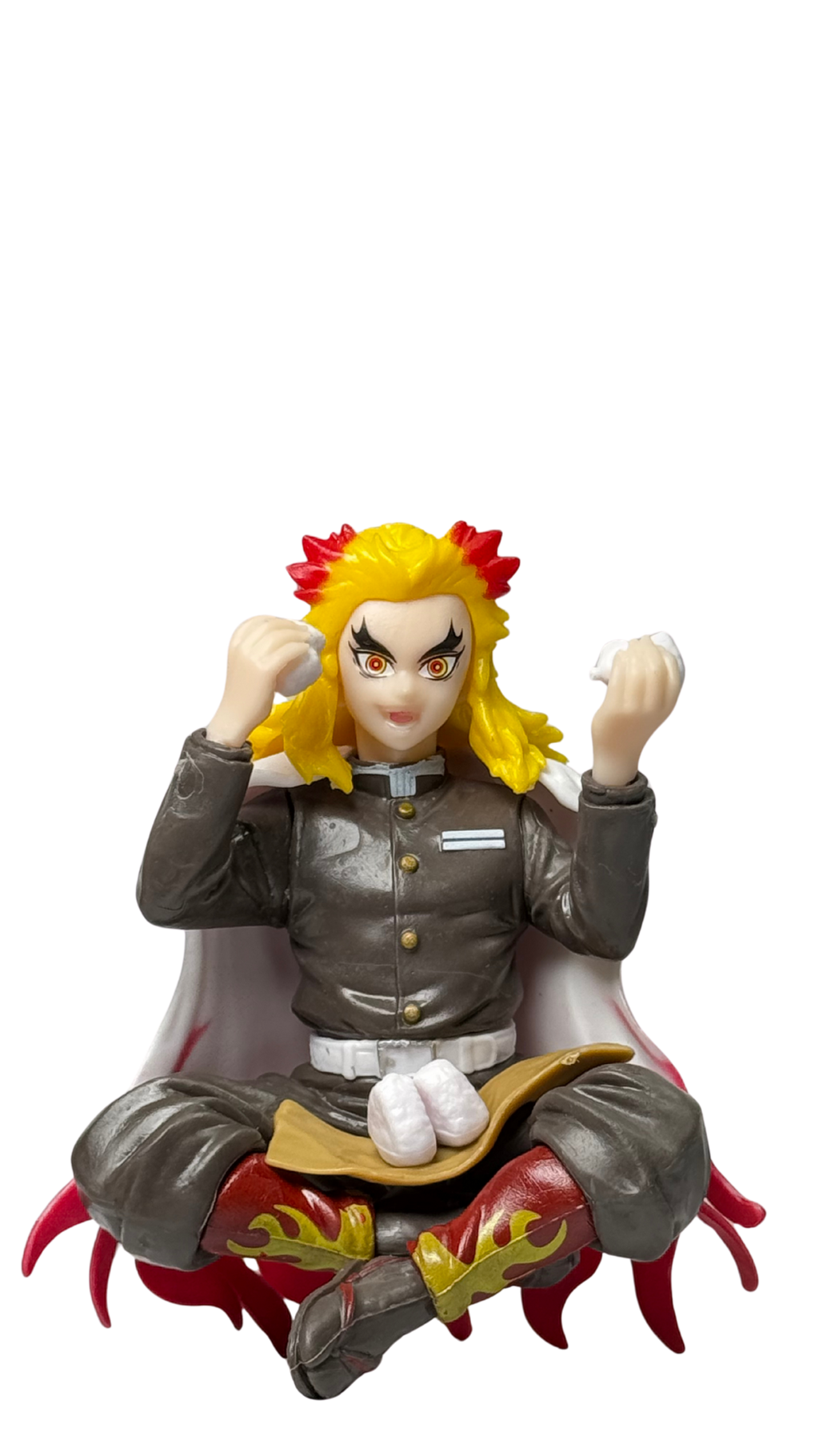 Kyojuro Rengoku Sitting/Perching (Mugen Train Eating Pose) Action Figure (15Cm) Hellzone