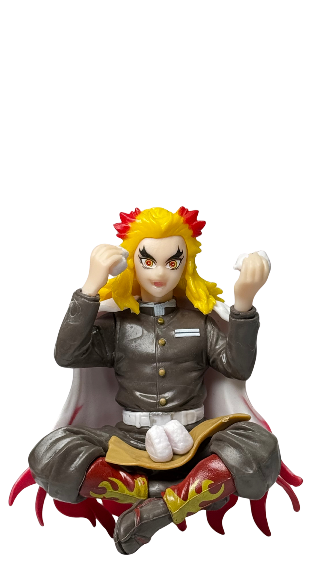 Kyojuro Rengoku Sitting/Perching (Mugen Train Eating Pose) Action Figure (15Cm) Hellzone
