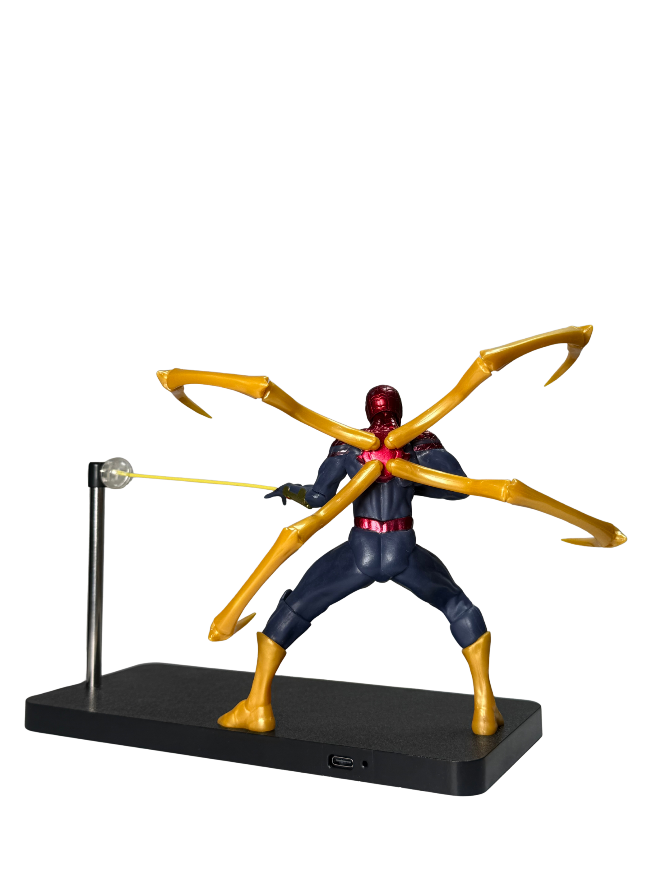 Spider-Man Action Figure with Yellow LED Desk Lamp | Hellzone