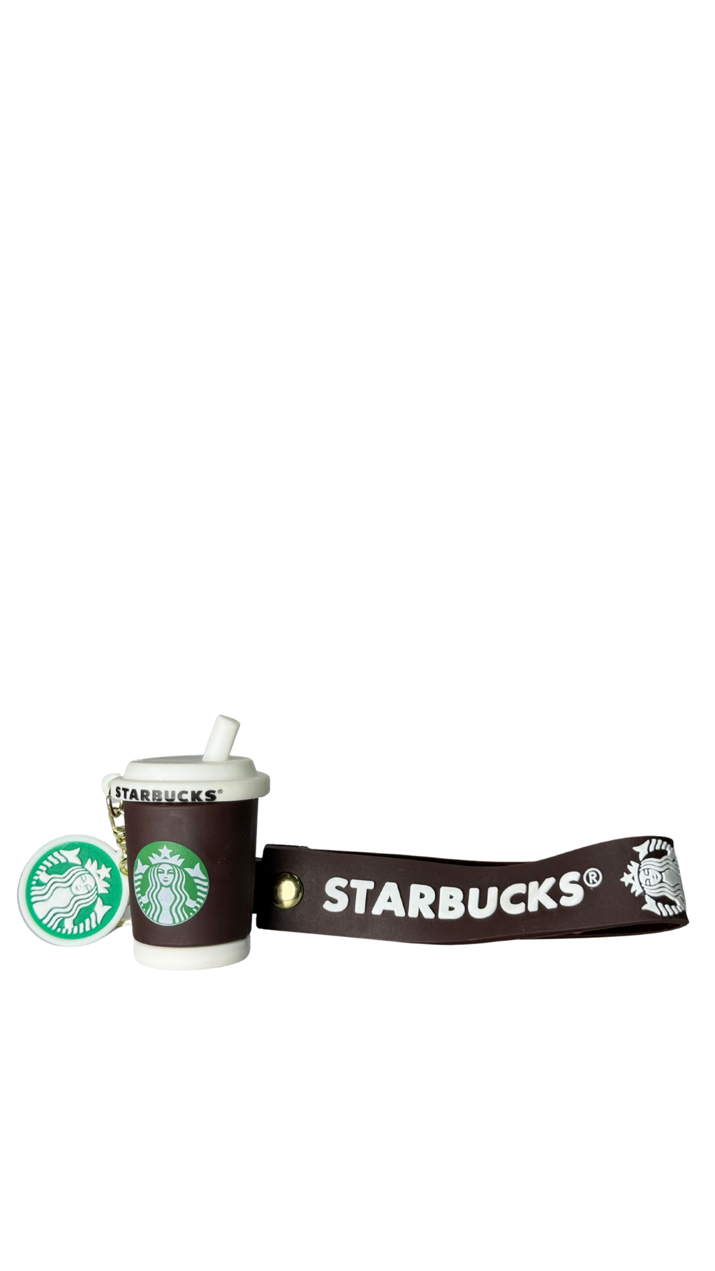 Starbucks Coffee Cup with Siren Logo Charm & Branded Strap Keychain | Hellzone