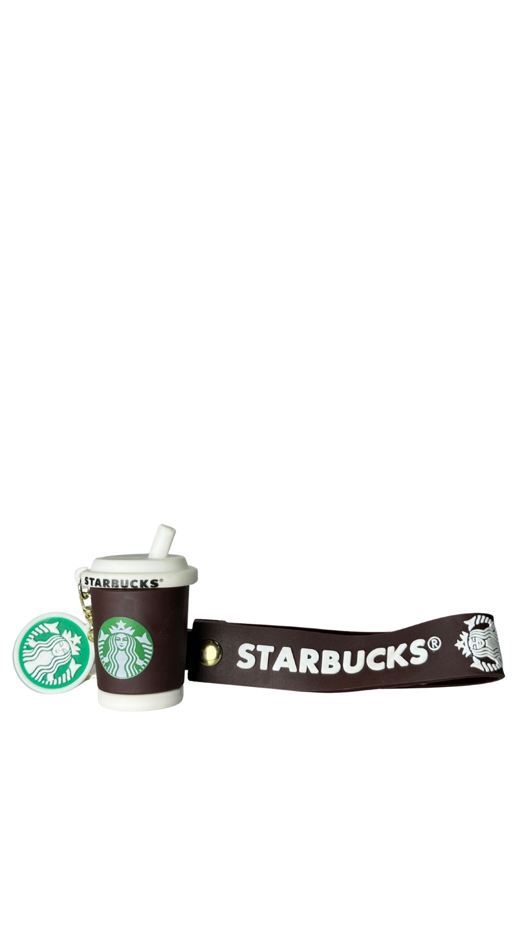 Starbucks Coffee Cup with Siren Logo Charm & Branded Strap Keychain | Hellzone