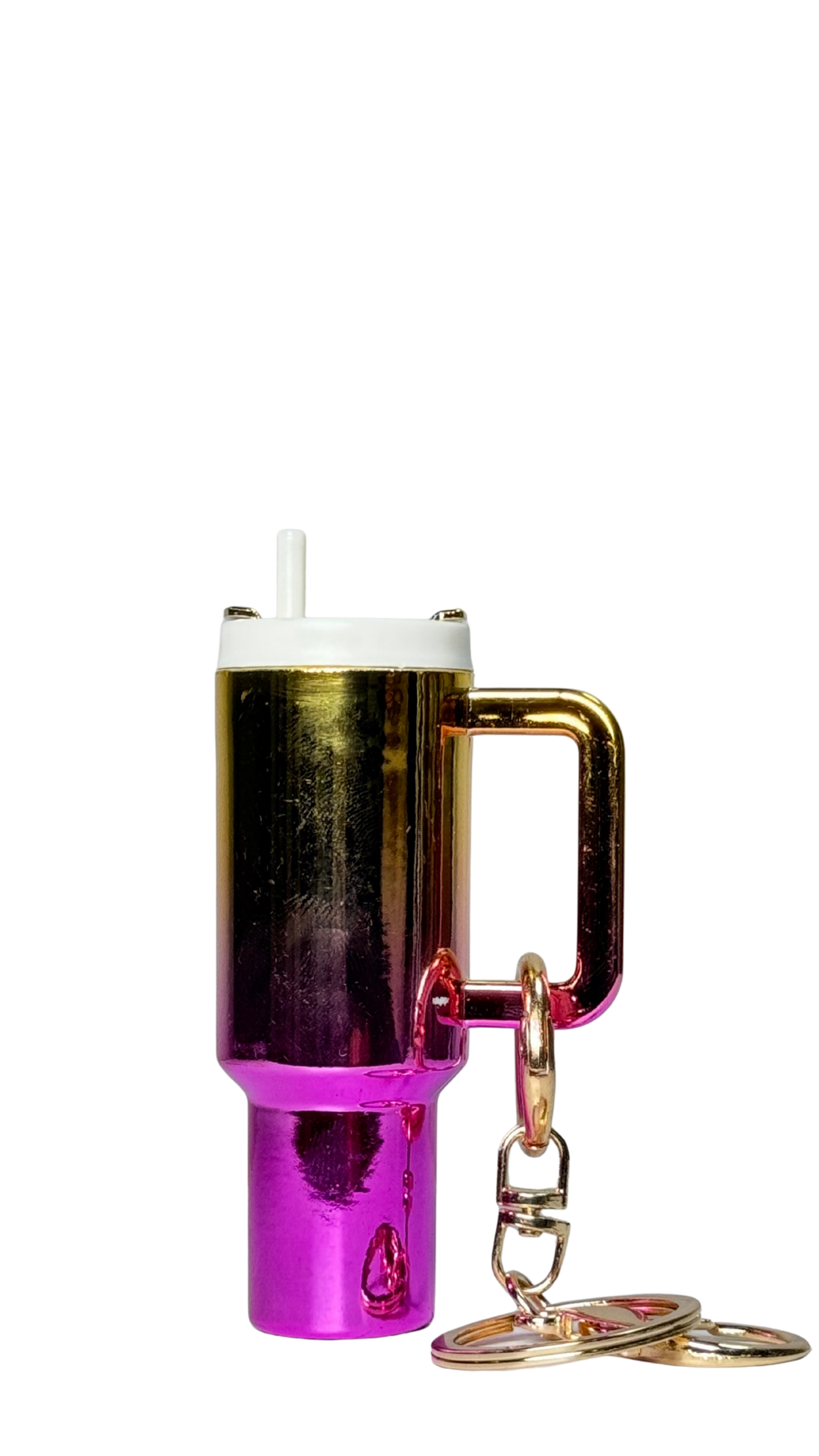 Mini Tumbler Pink & Gold Keychain | Hellzone