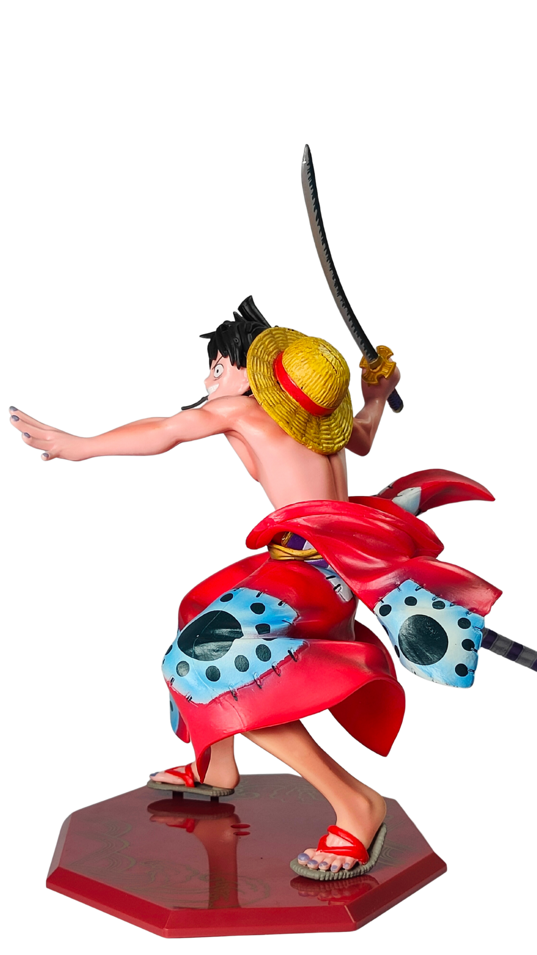 Monkey D. Luffy Dynamic Attack Pose with Katana Sword Action Figure (18Cm)